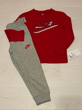 Nike Red and Gray Kids Matching Set
